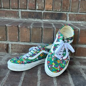 Vans Old Skool tapered psychedelic floral mushroom print shoes